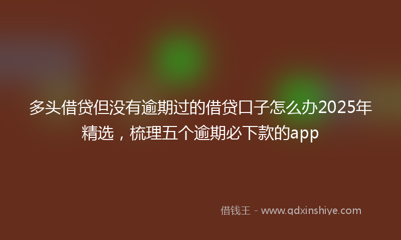 多头借贷但没有逾期过的借贷口子怎么办2025年精选，梳理五个逾期必下款的app