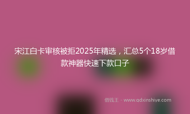 宋江白卡审核被拒2025年精选，汇总5个18岁借款神器快速下款口子