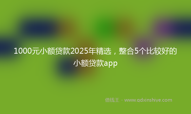 1000元小额贷款2025年精选，整合5个比较好的小额贷款app