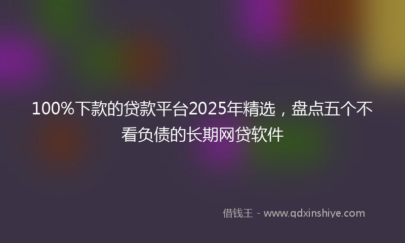 100%下款的贷款平台2025年精选，盘点五个不看负债的长期网贷软件