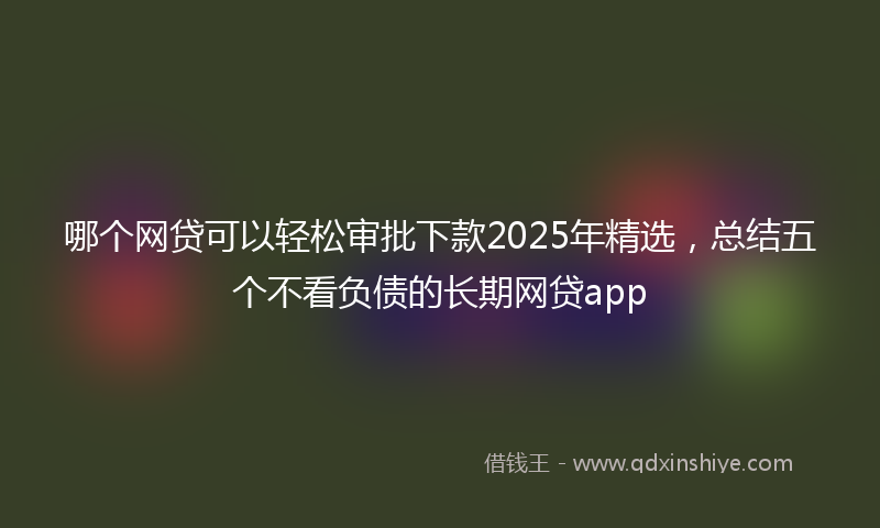 哪个网贷可以轻松审批下款2025年精选，总结五个不看负债的长期网贷app