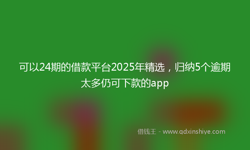 可以24期的借款平台2025年精选，归纳5个逾期太多仍可下款的app