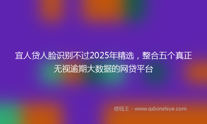 宜人贷人脸识别不过2025年精选，整合五个真正无视逾期大数据的网贷平台