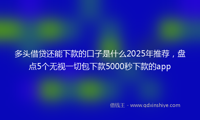 多头借贷还能下款的口子是什么2025年推荐，盘点5个无视一切包下款5000秒下款的app