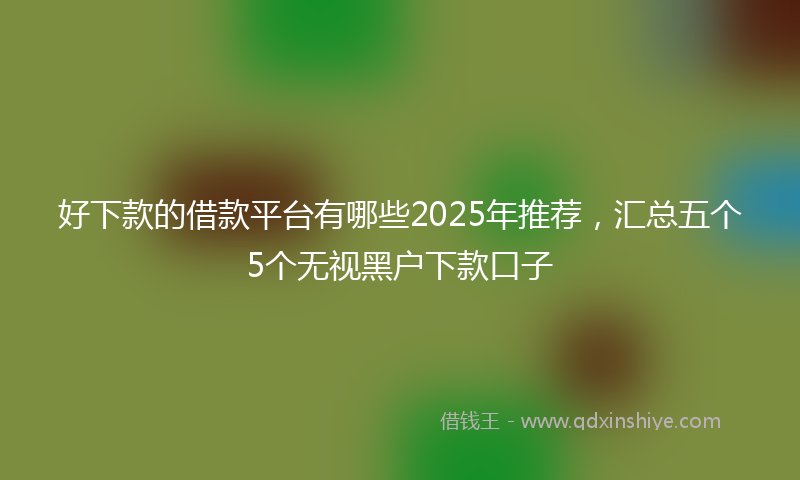 好下款的借款平台有哪些2025年推荐，汇总五个5个无视黑户下款口子