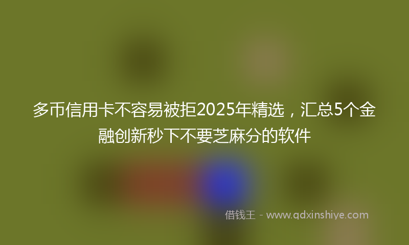 多币信用卡不容易被拒2025年精选，汇总5个金融创新秒下不要芝麻分的软件