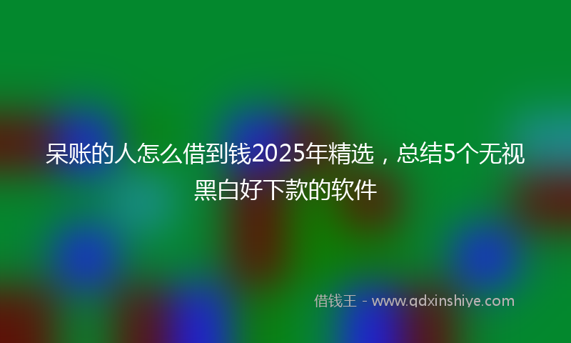 呆账的人怎么借到钱2025年精选，总结5个无视黑白好下款的软件