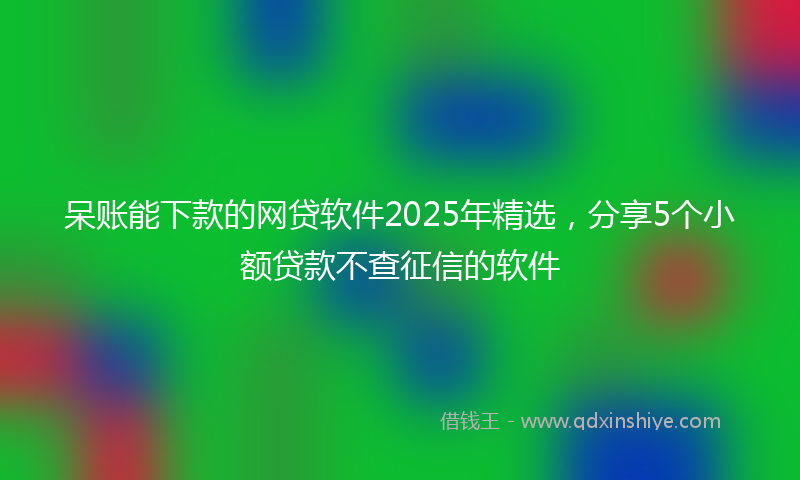 呆账能下款的网贷软件2025年精选，分享5个小额贷款不查征信的软件