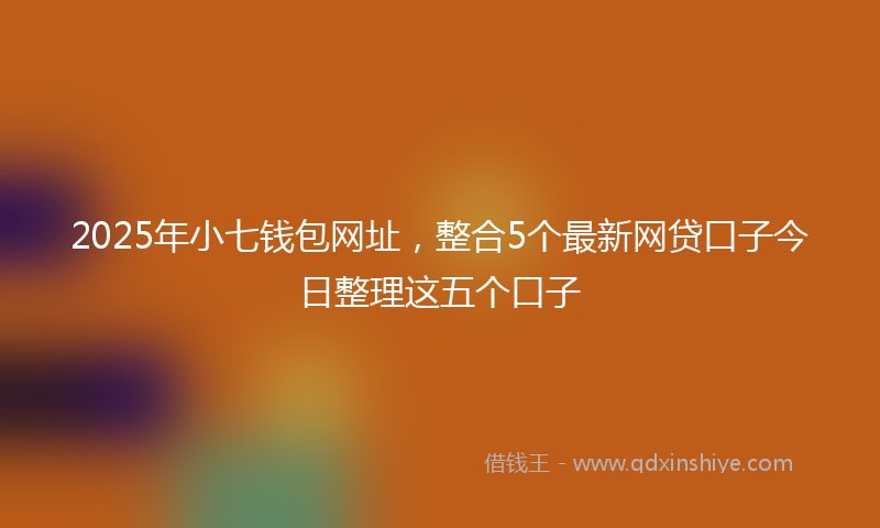 2025年小七钱包网址，整合5个最新网贷口子今日整理这五个口子