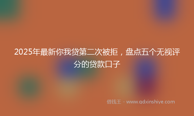 2025年最新你我贷第二次被拒，盘点五个无视评分的贷款口子