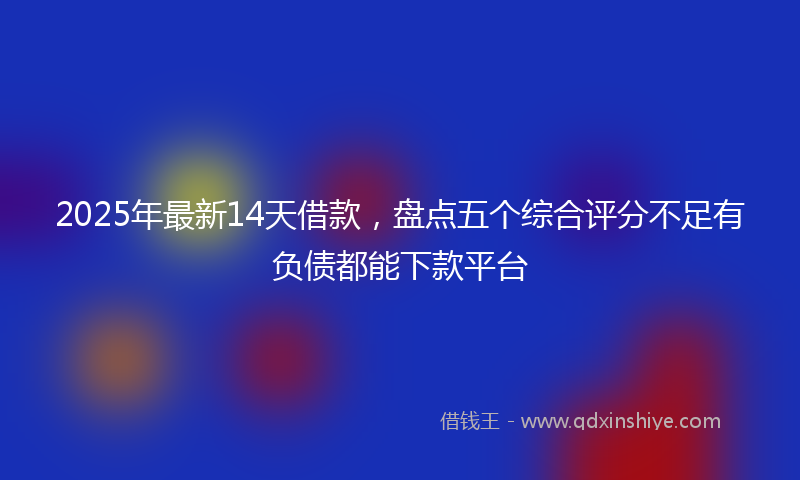 2025年最新14天借款，盘点五个综合评分不足有负债都能下款平台