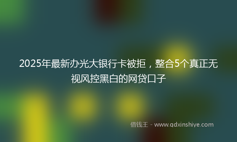 2025年最新办光大银行卡被拒，整合5个真正无视风控黑白的网贷口子