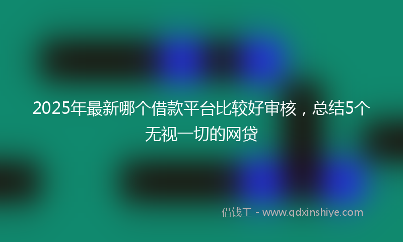 2025年最新哪个借款平台比较好审核，总结5个无视一切的网贷