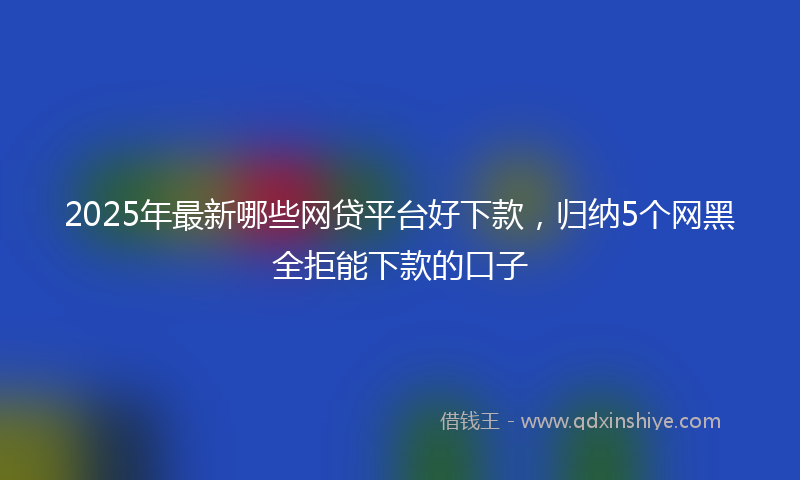 2025年最新哪些网贷平台好下款，归纳5个网黑全拒能下款的口子
