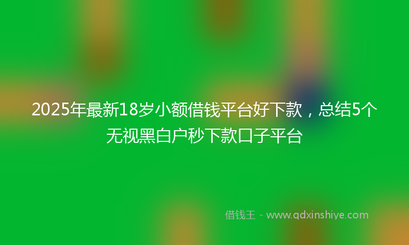 2025年最新18岁小额借钱平台好下款，总结5个无视黑白户秒下款口子平台