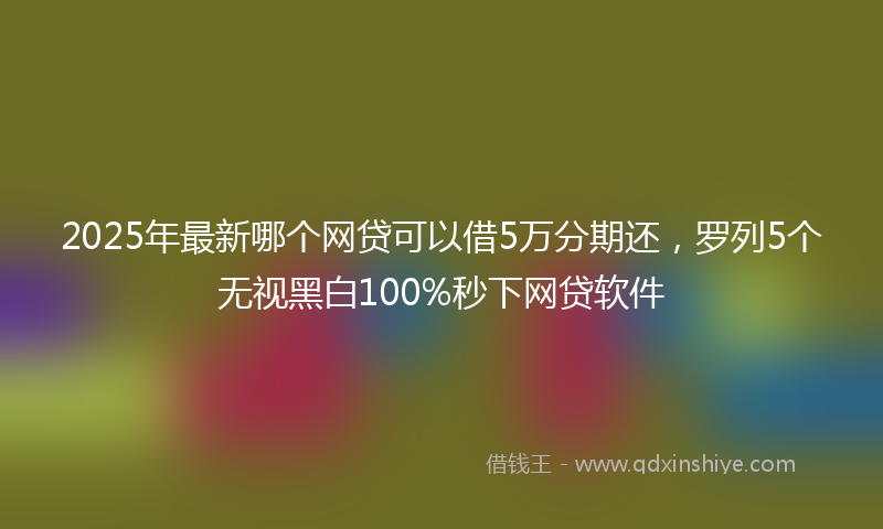 2025年最新哪个网贷可以借5万分期还，罗列5个无视黑白100%秒下网贷软件