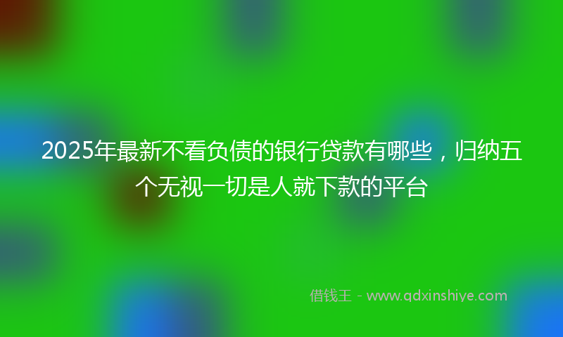 2025年最新不看负债的银行贷款有哪些，归纳五个无视一切是人就下款的平台