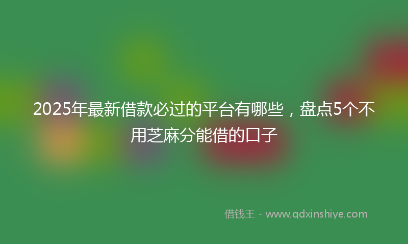 2025年最新借款必过的平台有哪些，盘点5个不用芝麻分能借的口子
