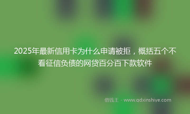 2025年最新信用卡为什么申请被拒，概括五个不看征信负债的网贷百分百下款软件