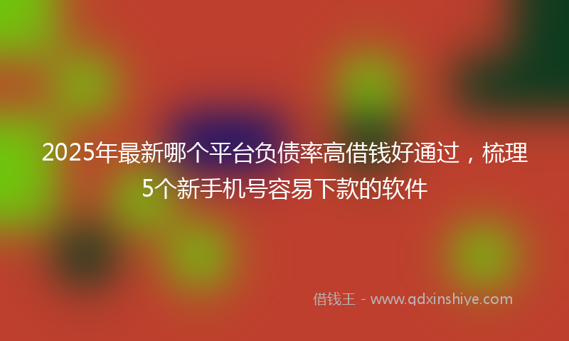 2025年最新哪个平台负债率高借钱好通过，梳理5个新手机号容易下款的软件