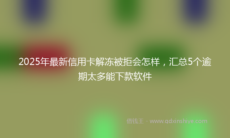 2025年最新信用卡解冻被拒会怎样，汇总5个逾期太多能下款软件