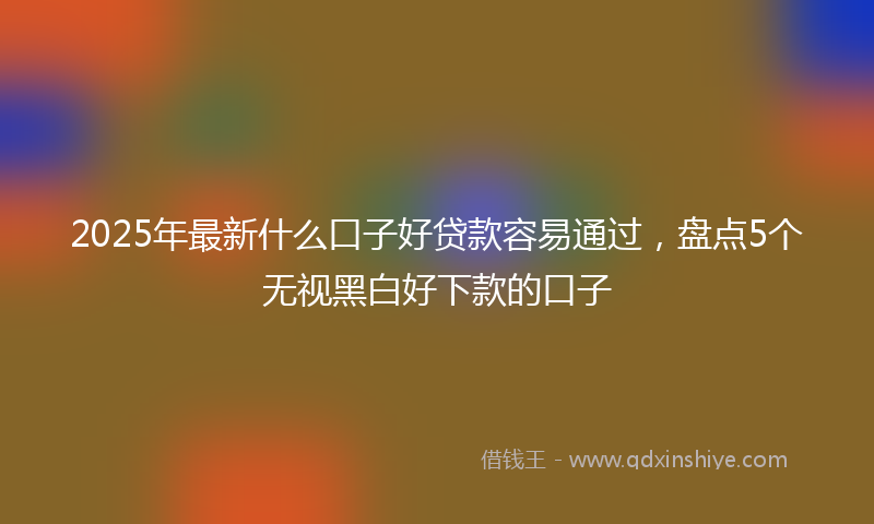 2025年最新什么口子好贷款容易通过，盘点5个无视黑白好下款的口子