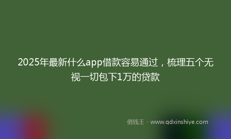 2025年最新什么app借款容易通过，梳理五个无视一切包下1万的贷款