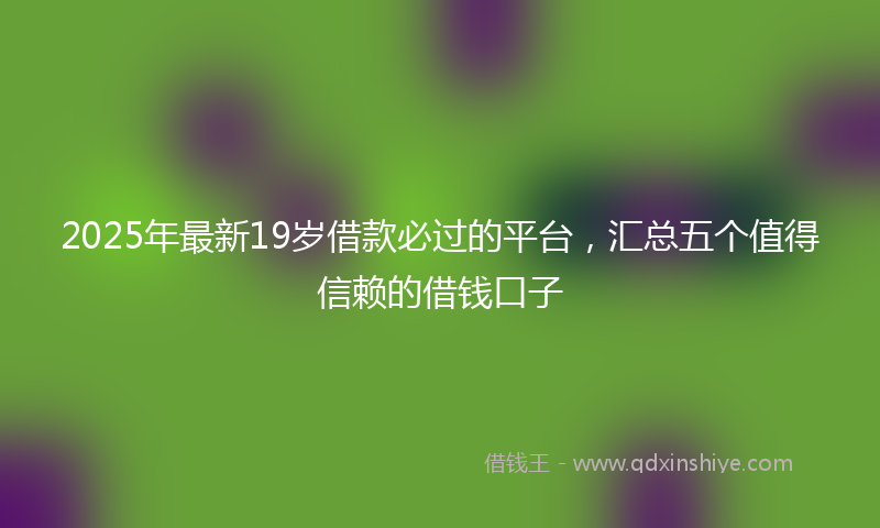 2025年最新19岁借款必过的平台，汇总五个值得信赖的借钱口子