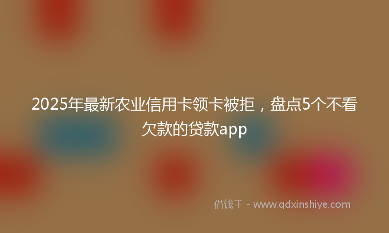 2025年最新农业信用卡领卡被拒，盘点5个不看欠款的贷款app