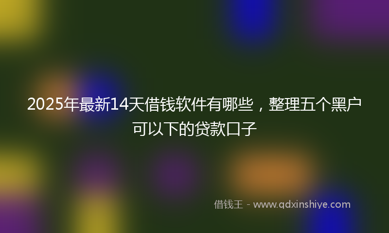 2025年最新14天借钱软件有哪些，整理五个黑户可以下的贷款口子