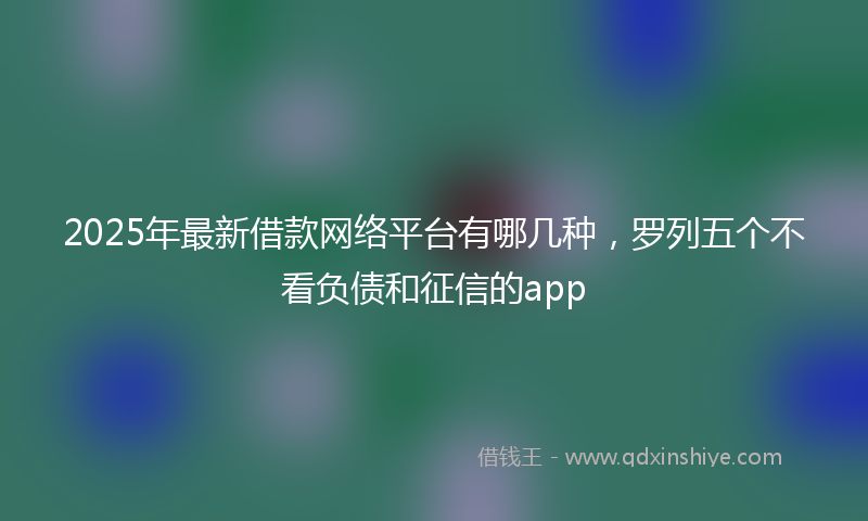 2025年最新借款网络平台有哪几种，罗列五个不看负债和征信的app