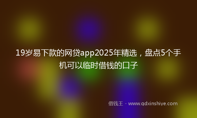 19岁易下款的网贷app2025年精选，盘点5个手机可以临时借钱的口子