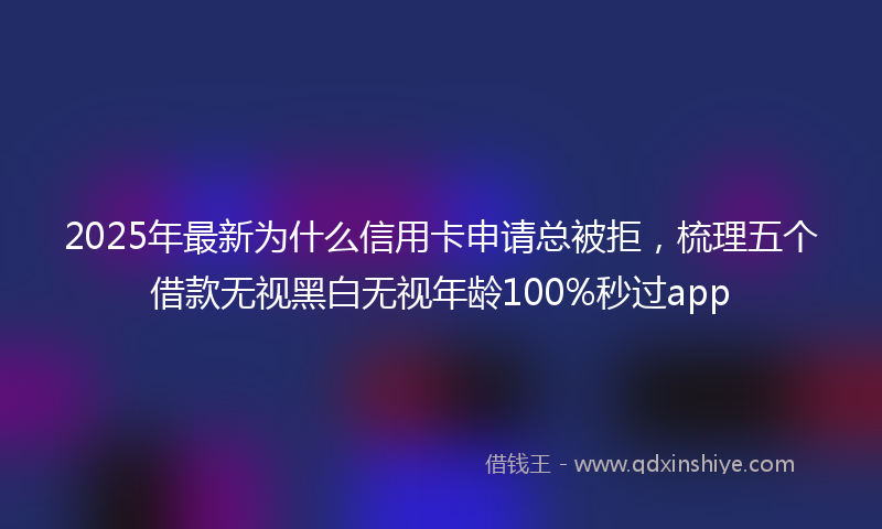 2025年最新为什么信用卡申请总被拒，梳理五个借款无视黑白无视年龄100%秒过app