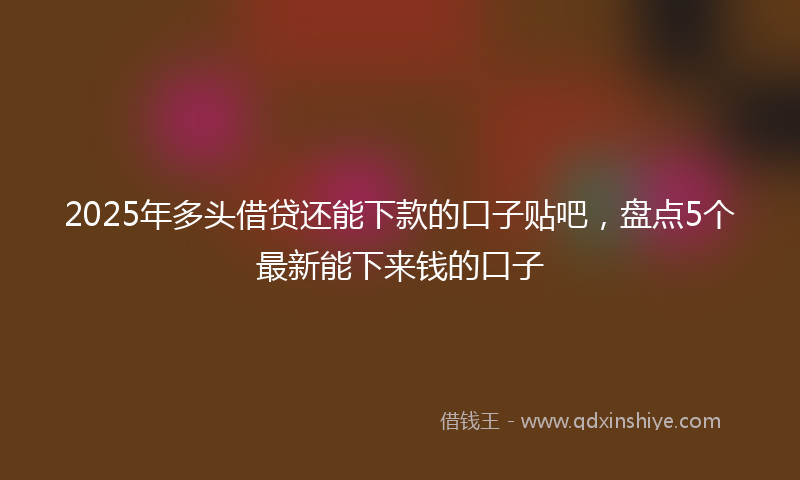 2025年多头借贷还能下款的口子贴吧，盘点5个最新能下来钱的口子