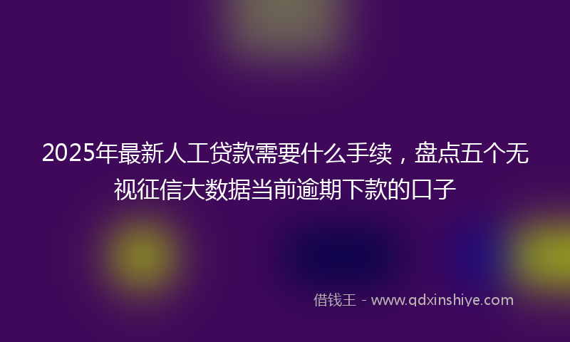 2025年最新人工贷款需要什么手续，盘点五个无视征信大数据当前逾期下款的口子