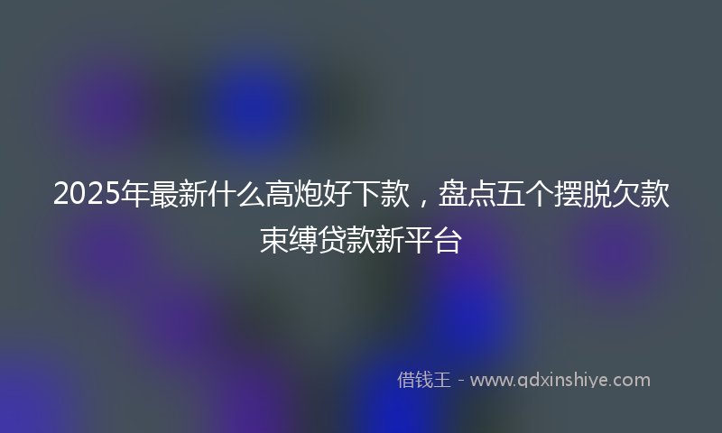 2025年最新什么高炮好下款，盘点五个摆脱欠款束缚贷款新平台