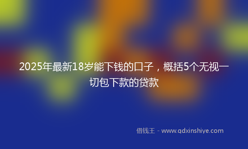 2025年最新18岁能下钱的口子，概括5个无视一切包下款的贷款