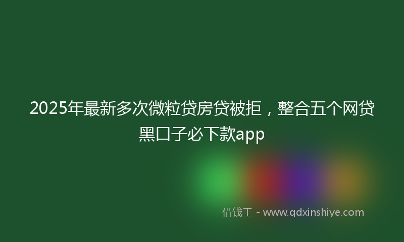 2025年最新多次微粒贷房贷被拒，整合五个网贷黑口子必下款app