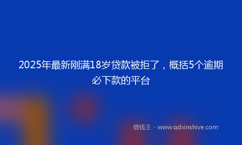 2025年最新刚满18岁贷款被拒了，概括5个逾期必下款的平台