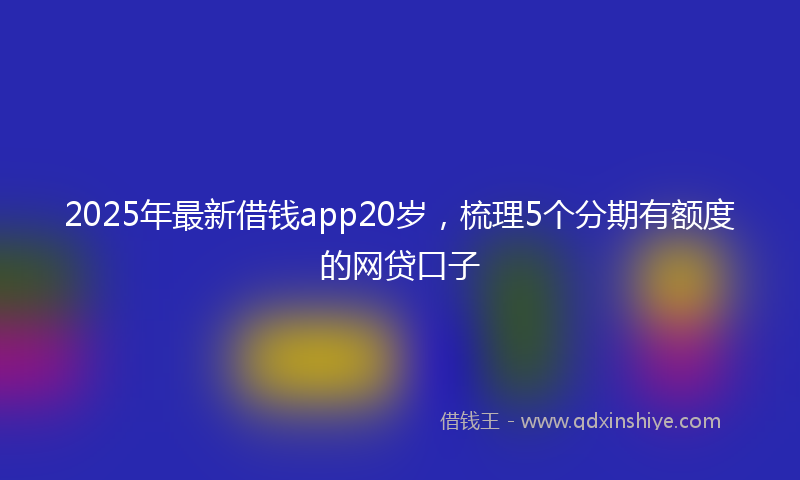 2025年最新借钱app20岁，梳理5个分期有额度的网贷口子