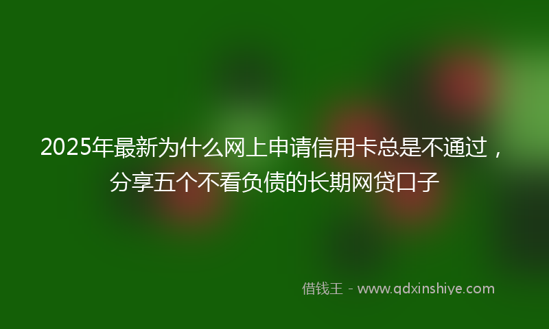2025年最新为什么网上申请信用卡总是不通过，分享五个不看负债的长期网贷口子