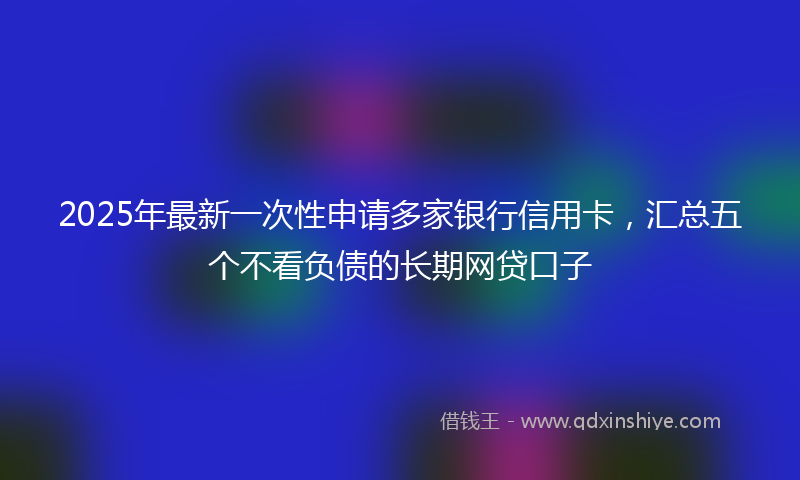 2025年最新一次性申请多家银行信用卡，汇总五个不看负债的长期网贷口子