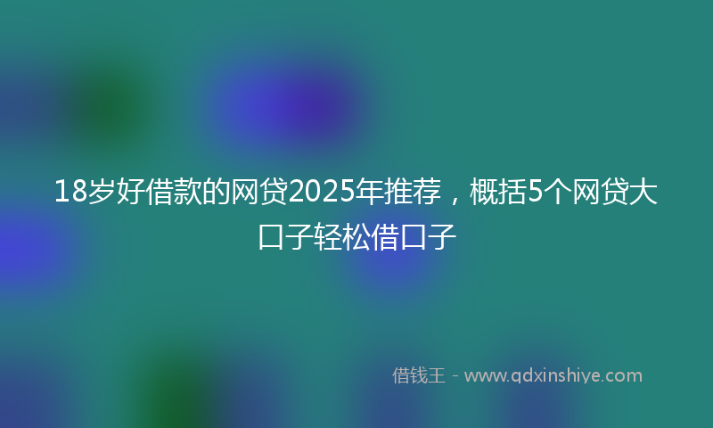 18岁好借款的网贷2025年推荐，概括5个网贷大口子轻松借口子