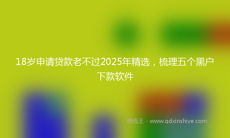 18岁申请贷款老不过2025年精选，梳理五个黑户下款软件