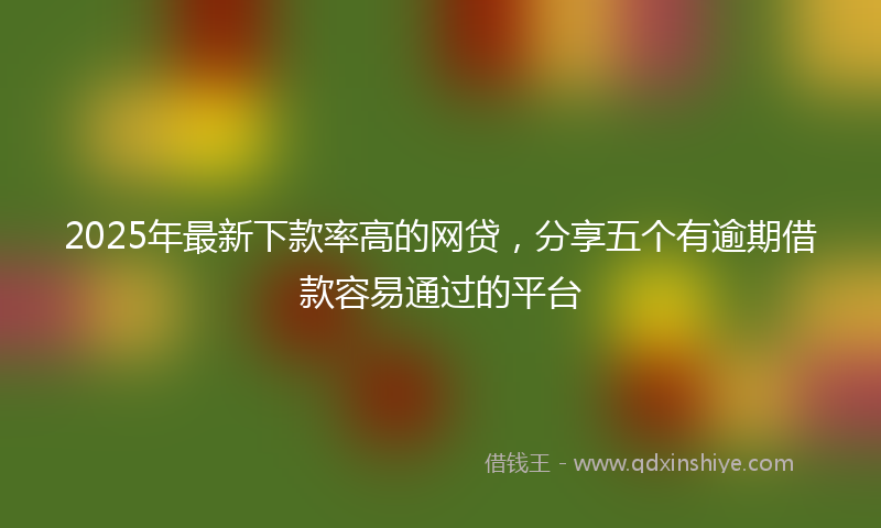 2025年最新下款率高的网贷，分享五个有逾期借款容易通过的平台