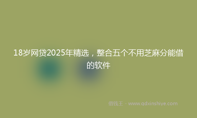 18岁网贷2025年精选，整合五个不用芝麻分能借的软件