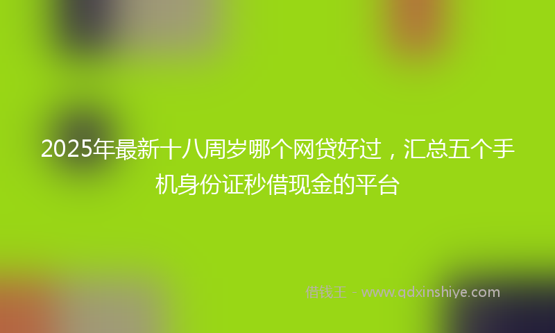 2025年最新十八周岁哪个网贷好过，汇总五个手机身份证秒借现金的平台
