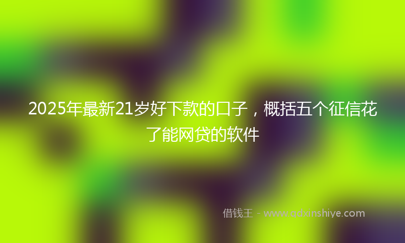 2025年最新21岁好下款的口子，概括五个征信花了能网贷的软件