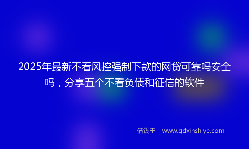 2025年最新不看风控强制下款的网贷可靠吗安全吗，分享五个不看负债和征信的软件