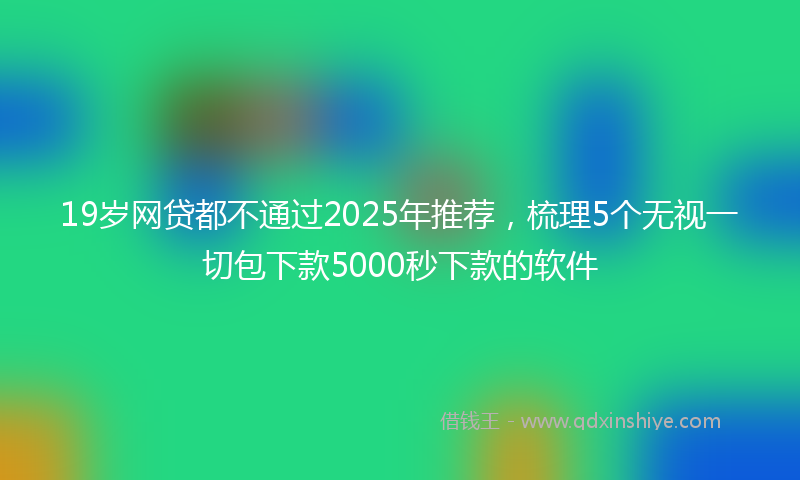 19岁网贷都不通过2025年推荐，梳理5个无视一切包下款5000秒下款的软件